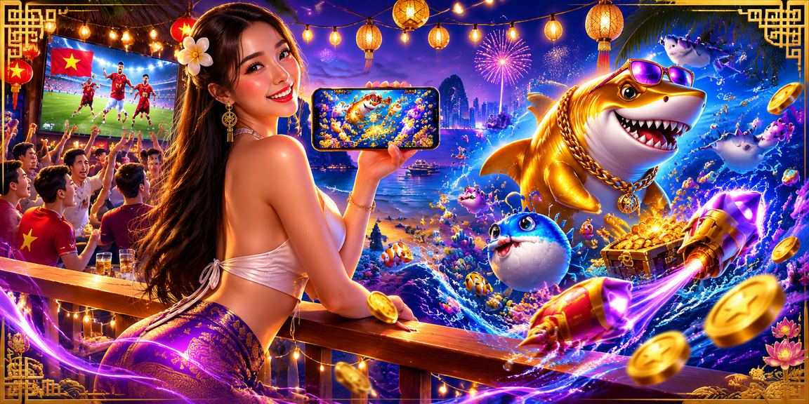 Người dùng tại Hà Nội trải nghiệm casino trực tuyến trên điện thoại trong không gian neon hiện đại